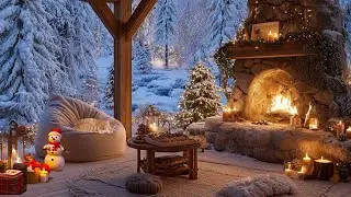 Cozy Fireplace Christmas & Relaxing Piano Holiday Music &ndash; Cozy Christmas Cabin Countryside