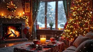 Cozy Christmas Jazz Piano |  Warm Holiday Night by the Fireplace | Relaxing Jazz Music for Studying.