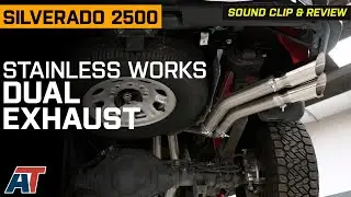 Обзор и аудиоклип Silverado 2500 Stainless Works Redline Series с двумя выхлопными системами 2020...