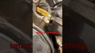 How to remove stuck injector washer! #automobile #diesel  #bmw #mechanic #tools #howto #m57 #protips