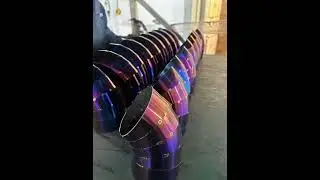 Titanium Pipe Barking Color #titanium#exhaust #intake