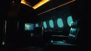 Dark Private Jet Ambience | Night Flight Vibes for Sleep, Study, Chill