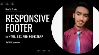 How to create responsive footer in HTML, CSS & Bootstrap 5 | Using Html & CSS | Bootstrap 5