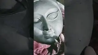 দূর্গা মূর্তি ফেস মেকিং 2024//Durga face making//Face making with clay