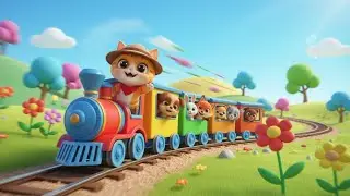 Train Goes Choo Choo Fast & Slow Song for Kids | Fun Vehicle & Counting Nursery Rhymes 🚂🎶