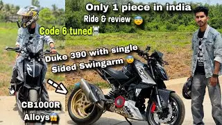 Modified Ktm duke 390 | single sided swingarm | code 6 tuned | Brembo dual disc | CB1000R alloys