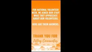 Thank you, Volunteers!