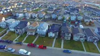 GRANDE PRAIRIE ALBERTA   SUNSET DRONE