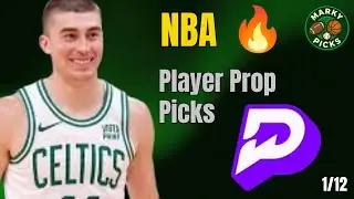 (4-1!🔥) NBA Player Prop Picks 1/12 | FREE NBA Picks | PrizePicks Locks