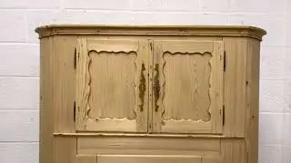 Large Old Pine Free Standing Corner Cupboard (S2305D) @PinefindersCoUk