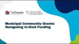 In Kind Funding   Municipal Community Grants 2025 webinar