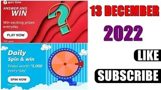 Amazon Quiz Answers Today | Amazon Quiz Today | 13 December 2022