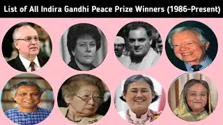 List of All Indira Gandhi Peace Prize winners (1986-Present) || The Honest