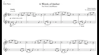 &Oacute;lafur Arnalds- Words of Amber (For Now I Am Winter) - Piano + Sheet Music