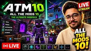 ATM 10 Minecraft Day 2 LIVE 🔥 | Early Game Survival | Hindi Gameplay