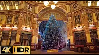 City of London Early Morning Christmas Walk - including Leadenhall Market and St Paul's | 4K HDR