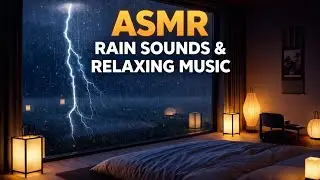 ASMR Rain Sounds & Relaxing Music for Deep Sleep | Stress Relief Night Ambience