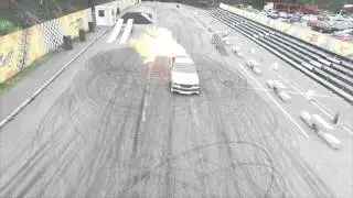 Brennende bil - Burnout stuntshow
