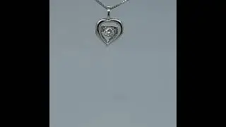 10K White Gold 0.02TDW Diamond Pendant