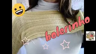 bolero com mangas feito em máquina de tricô
