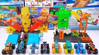 Hot Wheels Collection Unboxing Review ASMR | Hot Wheels Monster Trucks Torch Tower Takedown Set