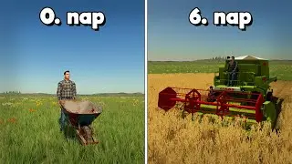 Első aratás | 24 napot töltöttem az Alföldi pusztaságban! | Farming Simulator 22 Timelapse