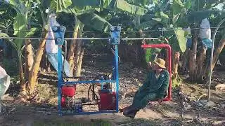 CHẾ TẠO MÁY KÉO CHUỐI, HỆ THỐNG THU HOẠCH CHUỐI LH: 0977192466