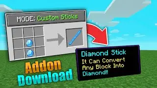 Minecraft But There Are Custom Sticks Addon For MCPE | Minecraft But Mods For MCPE | MrWarden |