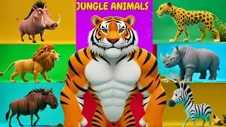 Safari Animal Sounds Song | Nursery Rhyme for Kids - Learn Animal Names and Sounds riya_toons