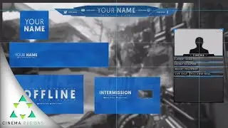 Twitch Template Overlay Pack! FREE Starter Kit HD [1080p HD 60fps]