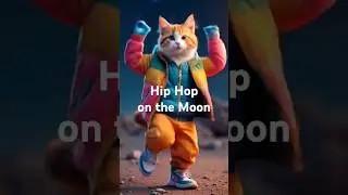 🎵 🙀 Cat Dancing Hip Hop on the Moon  #MusicWithCats   #catanimation #catdance