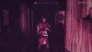 Skyrim Bard plays (mask off) on flute