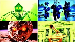 LUNAR MOON 🆚 HOUSE HEAD 🆚 SCHOOL BUS EATER 🆚 MCQUEEN TANK - COFFIN DANCE SONG | TILES HOP #086
