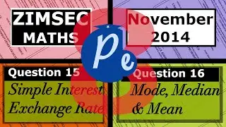 ZIMSEC Maths O'Level November 2014 Paper 1| Part 8