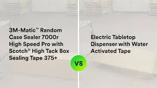 Scotch&reg; High Tack Box Sealing Tape 375+ vs Water Activated Tape.