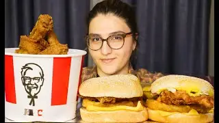 MUKBANG | МУЖ ПРОТИВ МУКБАНГОВ? | BURGERS / KFC | не ASMR #бургер #burger #мукбанг #mukbang #asmr