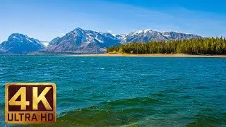 Jackson Lake 2 Hours Relaxation Video in 4K with Nature Sounds | Grand Teton National Park - Part 1