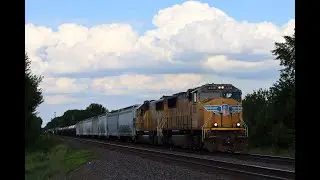 4 Trains On The UP Clinton Sub