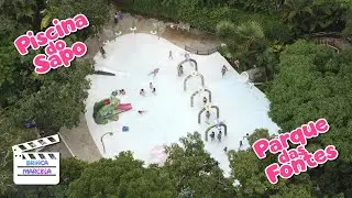 Parque das Fontes e Piscina do Sapo - Rio Quente Resorts - Marcela brinca nas piscinas