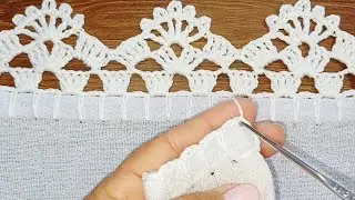 BARRADO DE CROCHÊ FÁCIL PARA PANO DE PRATO 