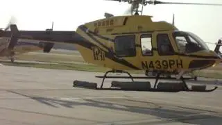 Bell 407 PHI hover taxi and landing