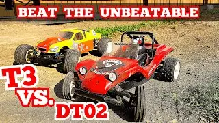 RC10-T3 VS Tamiya DT02 10 Lap Showdown