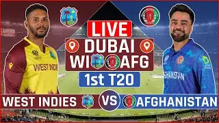 WI vs AFG 1st T20 Live Cricket Score | West Indies vs Afghanistan 1st T20 Live Commentary