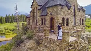 Chapel on the Rock Wedding Film | Cinematic Drone Portraits | Allenspark, Colorado