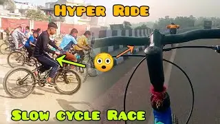 slow cycle race 🏁 Hyper Ride😲 #cyclevideo #motovlog #viral #vlog #mtb #race @RajaDc77