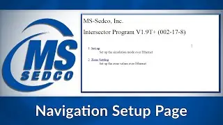 How To | MS Sedco INTERSECTOR Software Setup