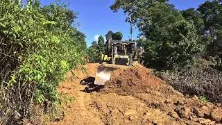 Forest Road Breakthrough: How the CAT D6R XL Bulldozer Cuts a Trail Through Wild Terrain!