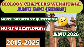 AMU BSc Hons Biology important chapter list#amubschons#biologychapter#important#@Curative_physio 