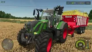Zweite volge vom Dorf leben im ls25. Es geht weiter mit dem Weizen und das erste Stroh.