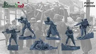 PLASTIC PLATOON - НЕМЦЫ СС, НАБОР #5, БИТВА ЗА БЕРЛИН, 1945 / GERMAN SS, SET #5, BATTLE OF BERLIN